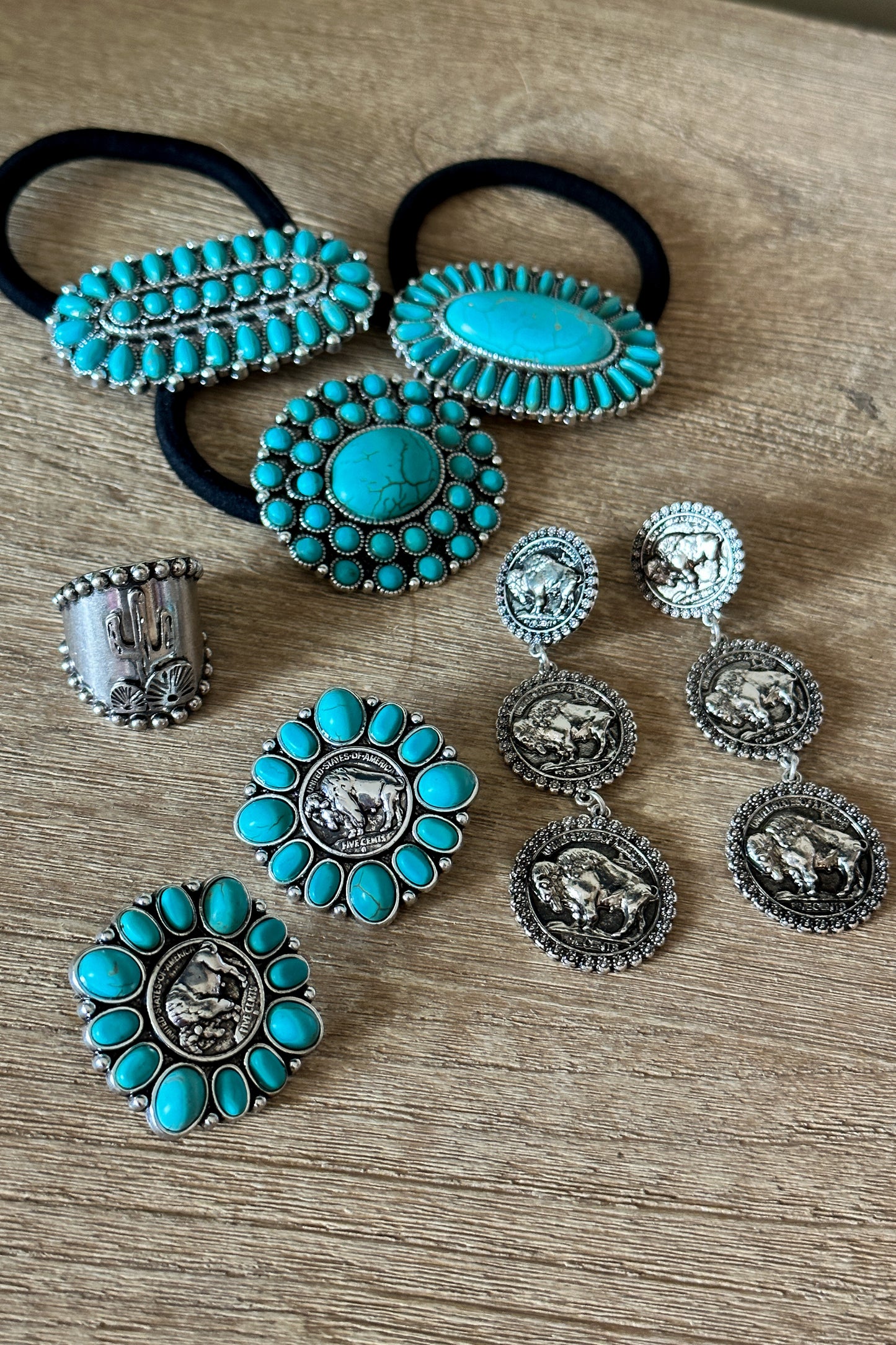 Buffalo Coin Drop Earrings - Middle West Apparel