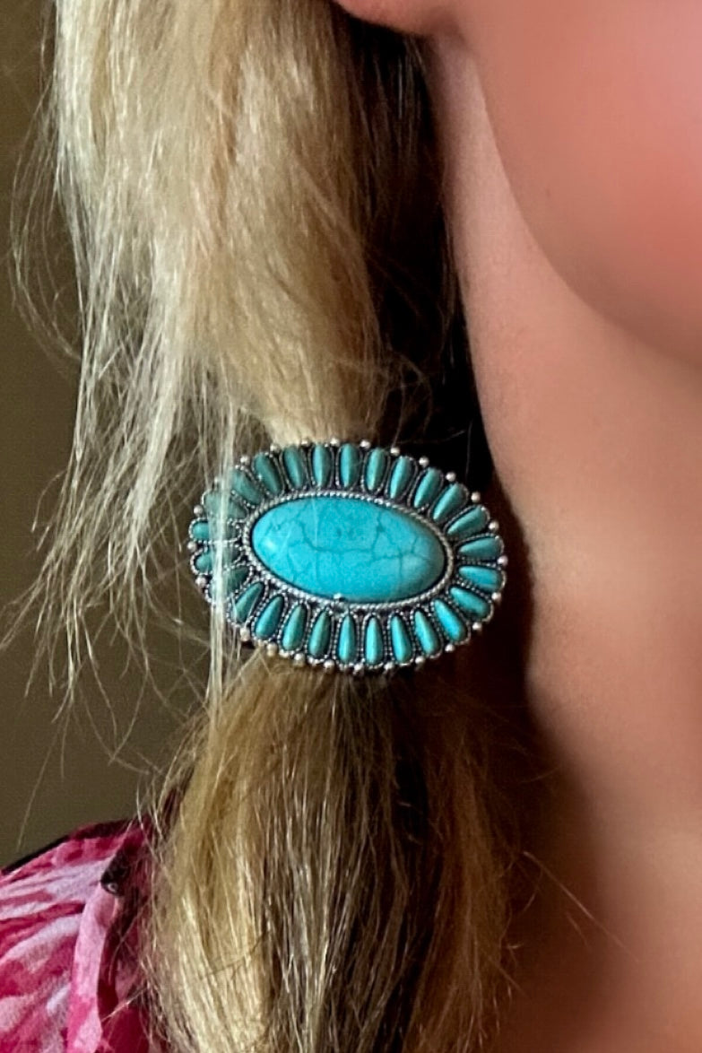 Semi Stone Concho Ponytail Hair Tie - Middle West Apparel