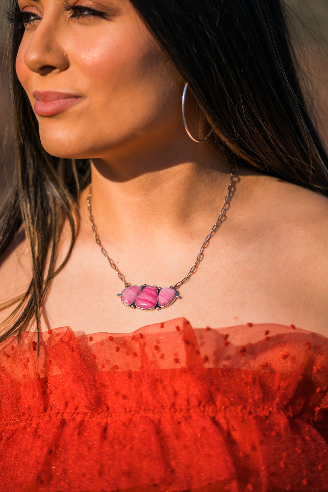 Pink Pendant Necklace - Middle West Apparel