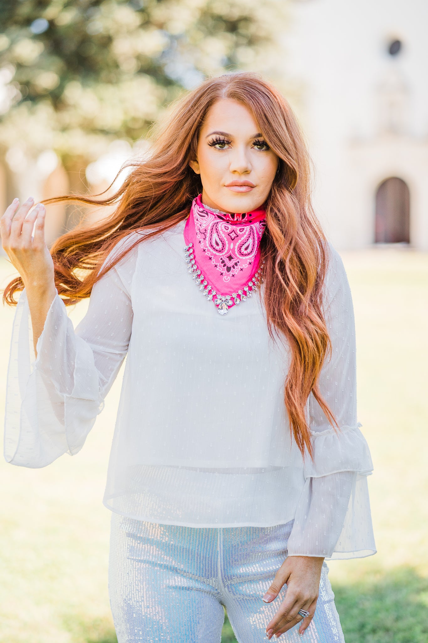 Diamond Bandana (Pink) - Middle West Apparel