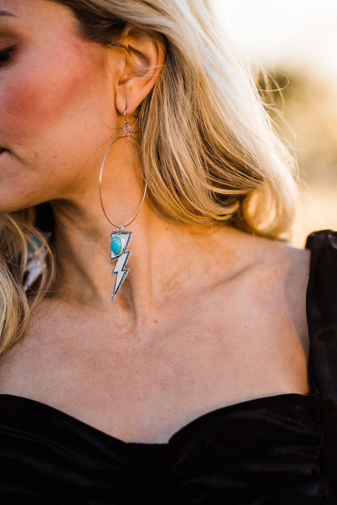 Hoop Electric Love Earrings - Middle West Apparel
