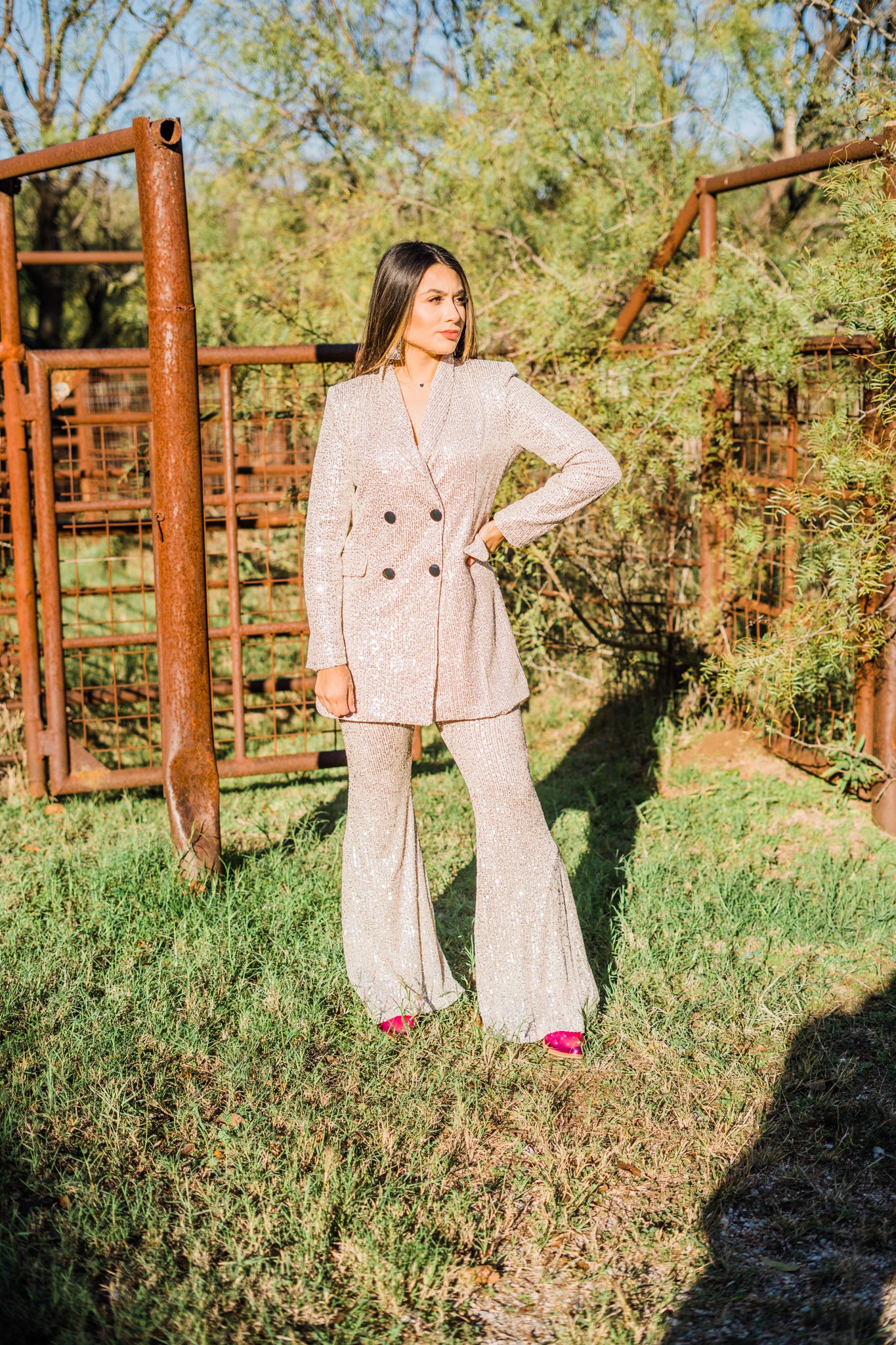 Lawless Champagne Flared Pants - Middle West Apparel