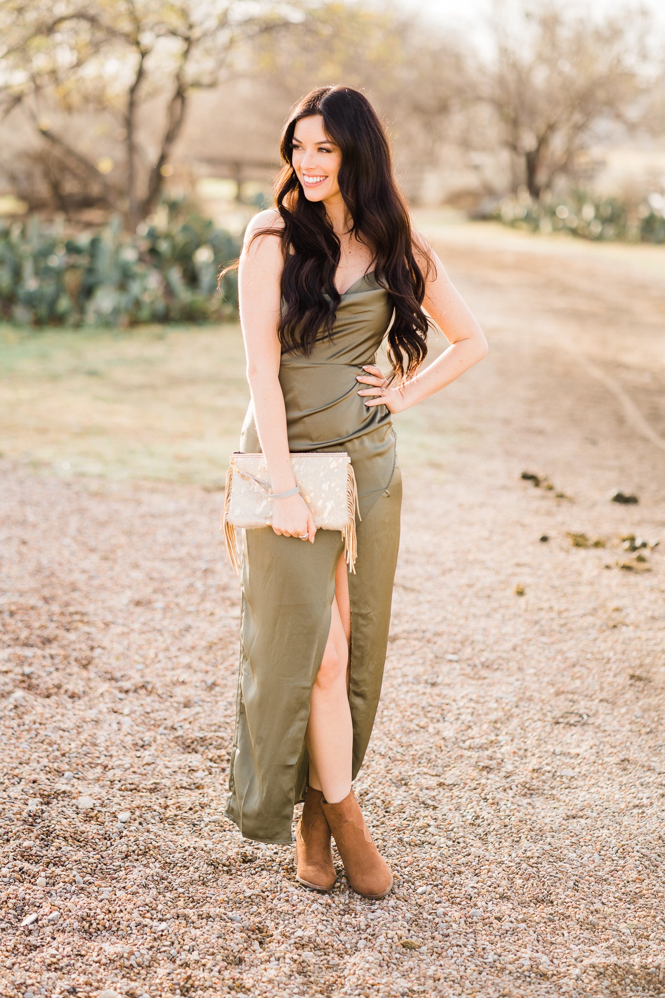 My Date Is Due Satin Dress - Middle West Apparel