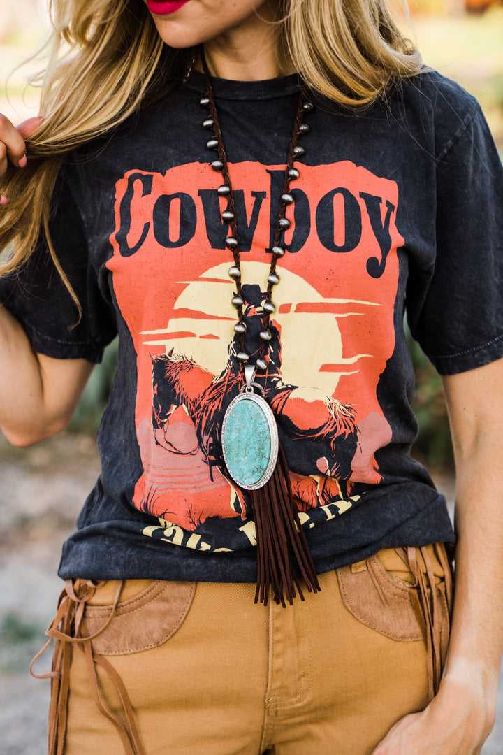 Pure Charm Turquoise Pendant Necklace - Fashion Jewelry | Middle West Apparel