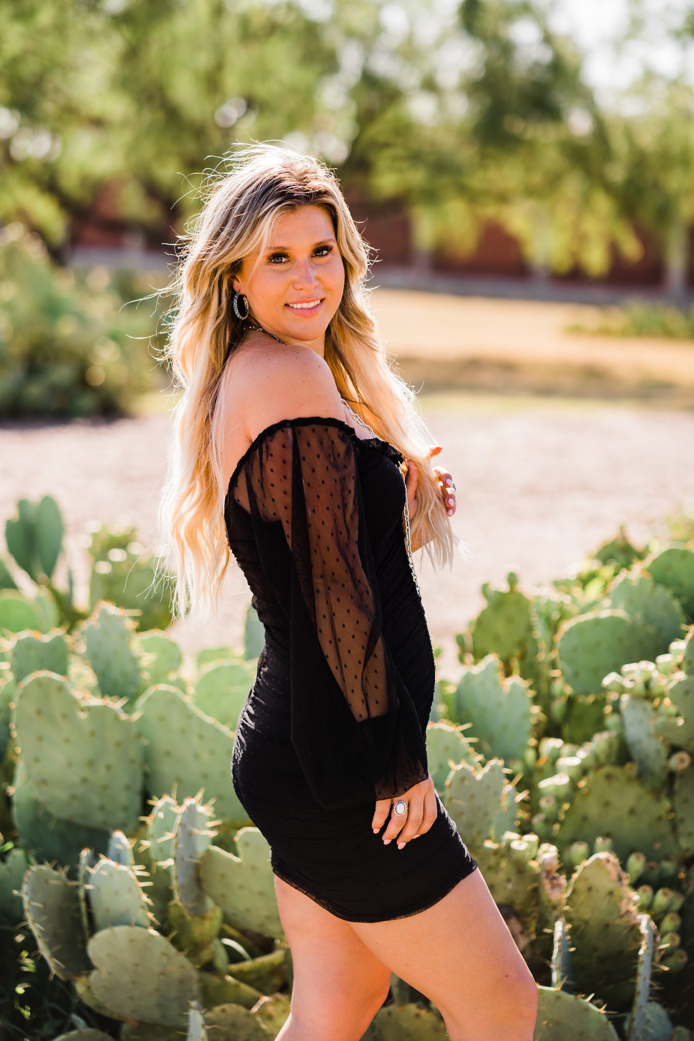 Sweet Finesse Dot Mesh Dress - Middle West Apparel