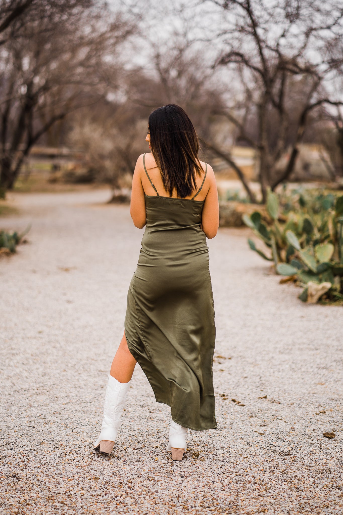 My Date Is Due Satin Dress - Middle West Apparel