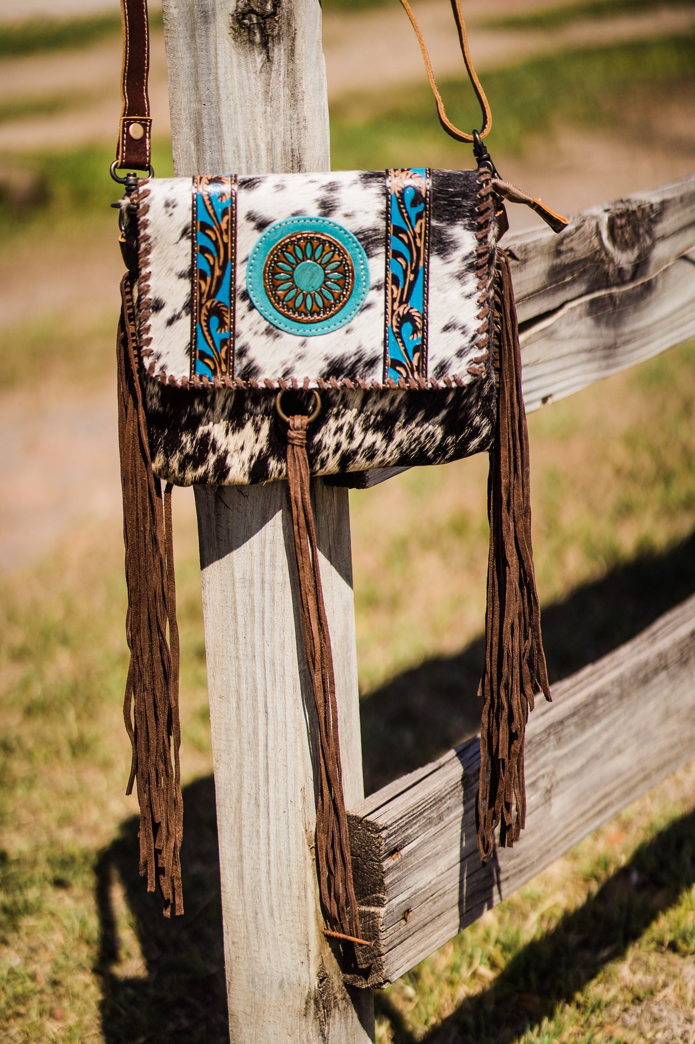 Dreamcatcher Crossbody Leather Bag - Middle West Apparel