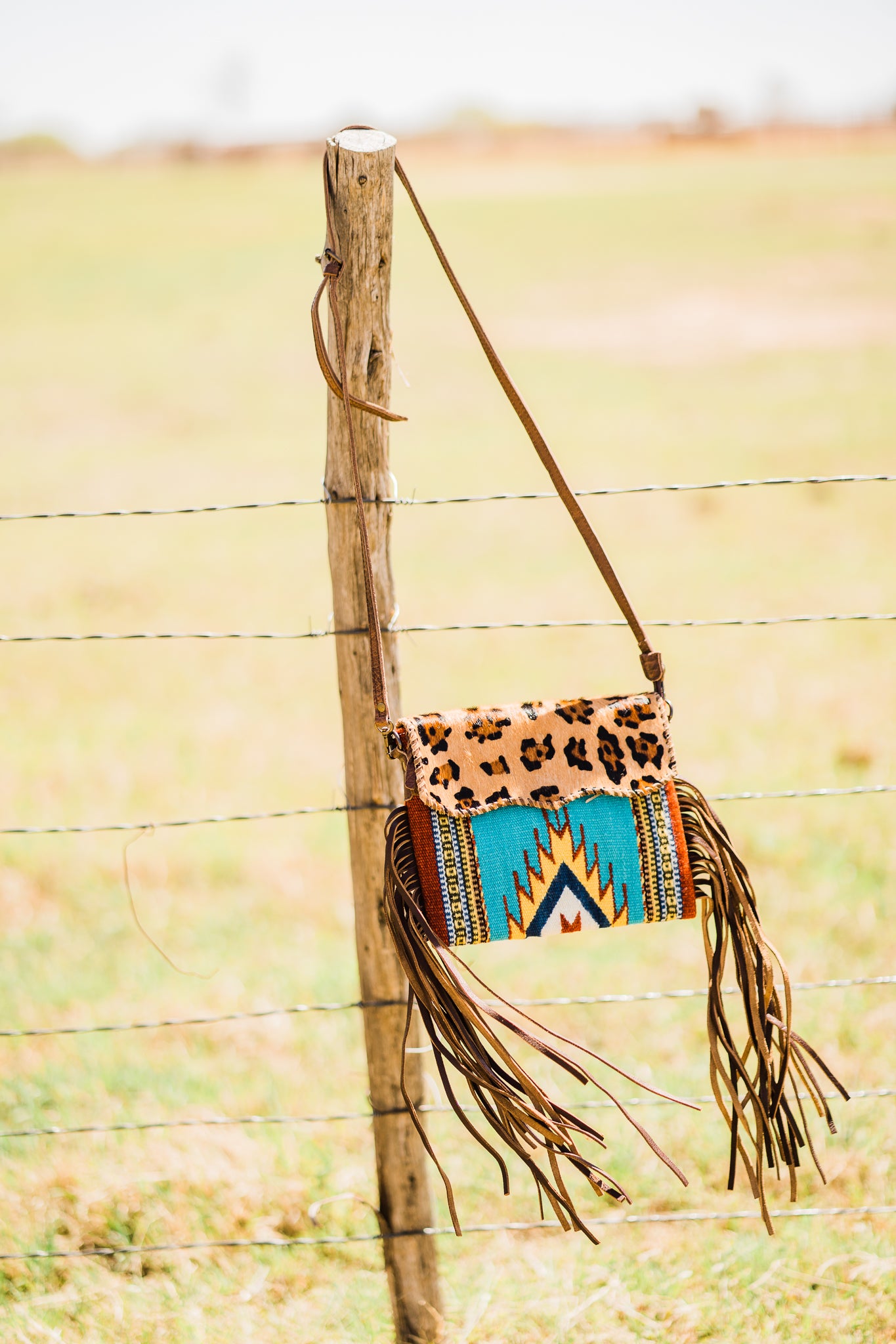 Tribal Charm Leather Bag - Middle West Apparel