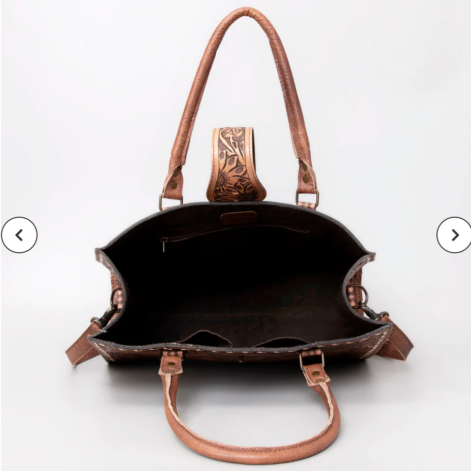 Western Flower Leather Bag - Middle West Apparel