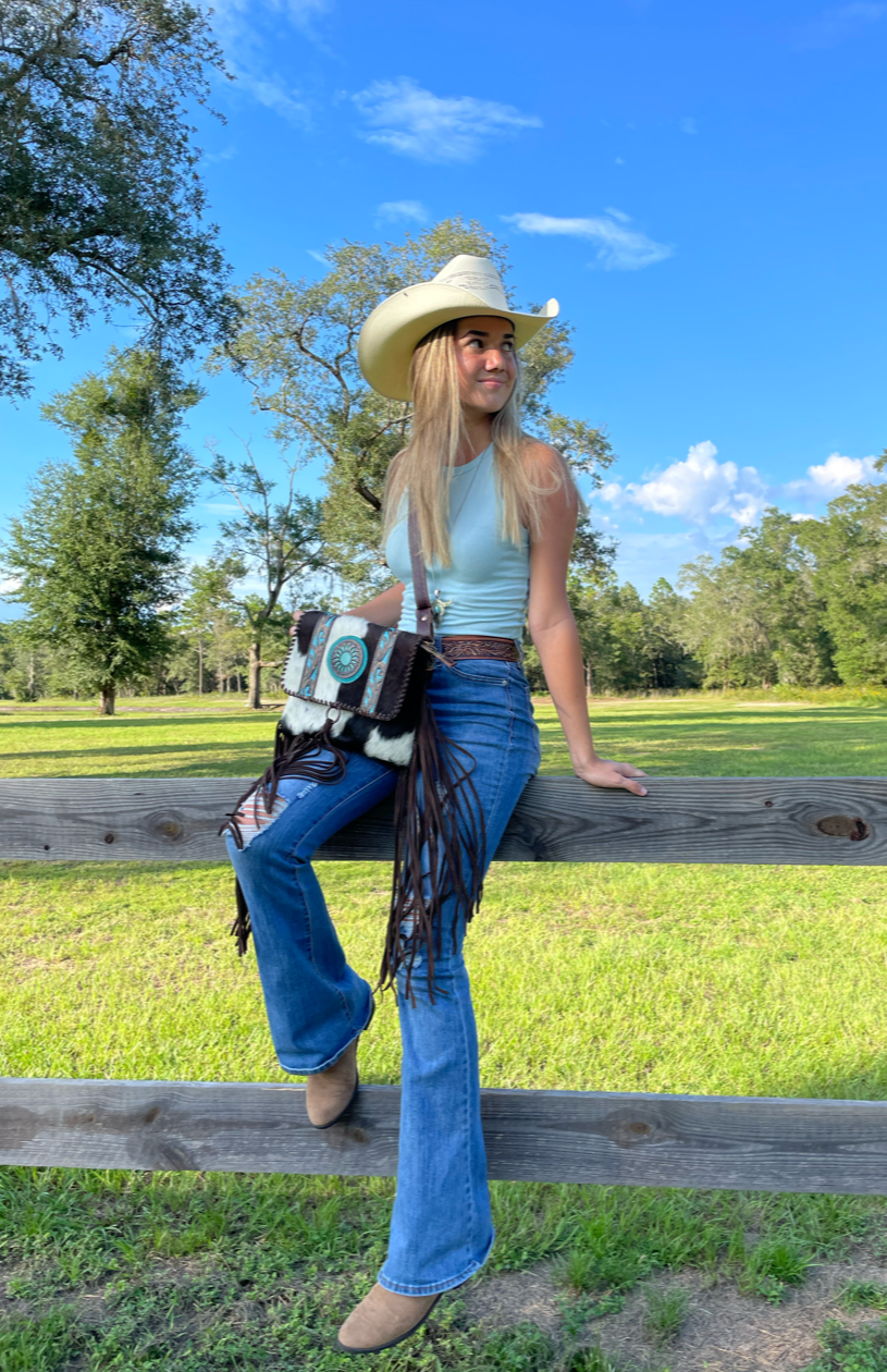 Dreamcatcher Crossbody Leather Bag - Middle West Apparel