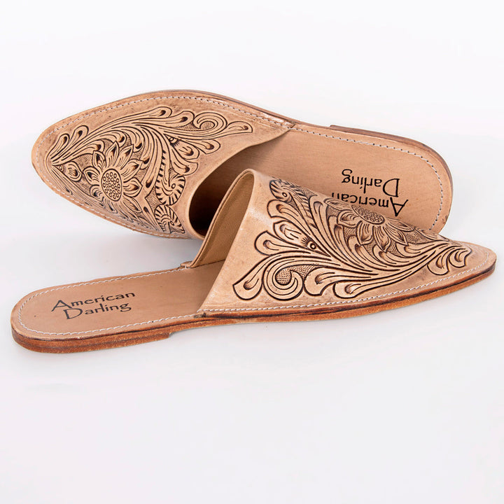 Tooled mules sole