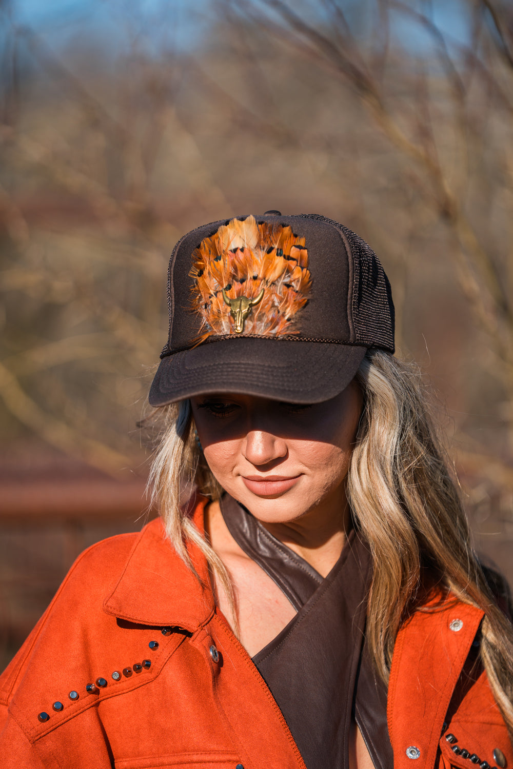 Fall Feathers Trucker Cap - Middle West Apparel