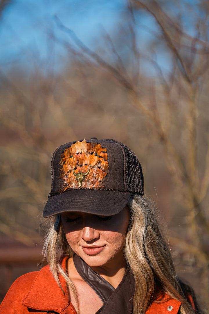 Fall Feathers Trucker Cap - Middle West Apparel