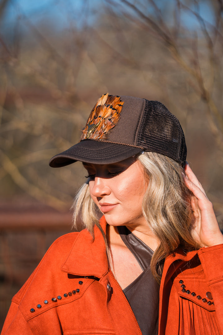 Fall Feathers Trucker Cap - Middle West Apparel
