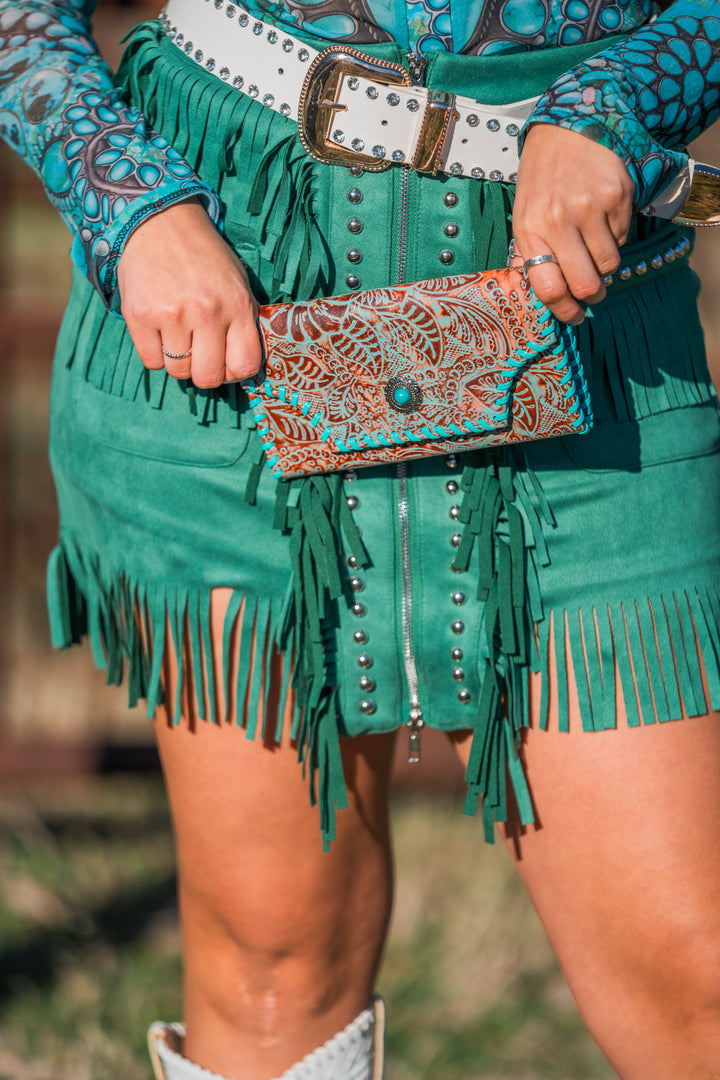 Wondering Flowers Clutch - Middle West Apparel