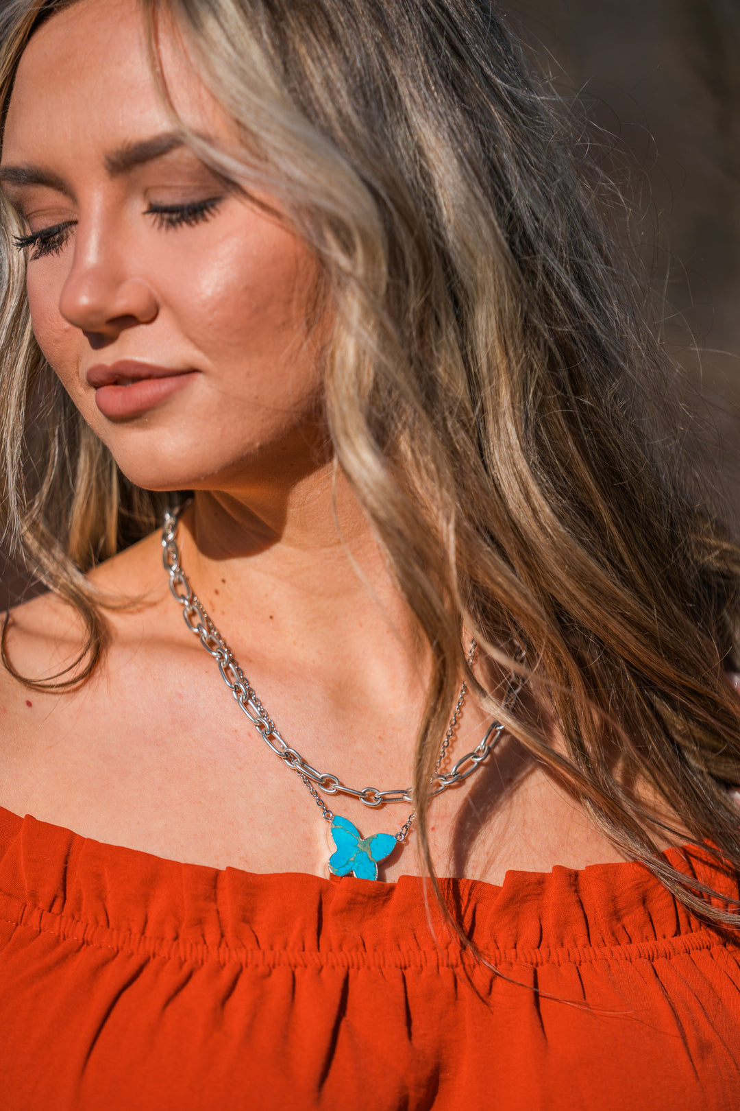 Butterfly Pendant Necklace - Middle West Apparel