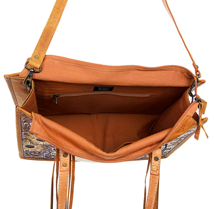 Sunflower Western Elegance Leather Tote - Middle West Apparel