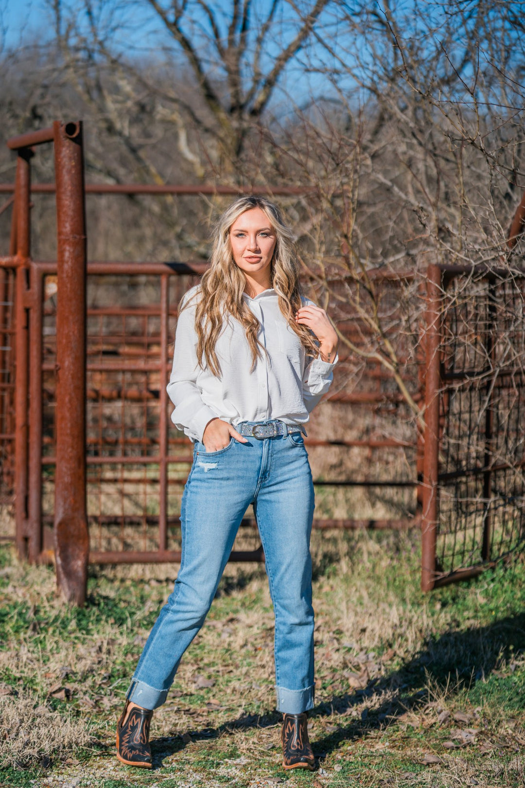Golden Hour high waisted ankle jeans