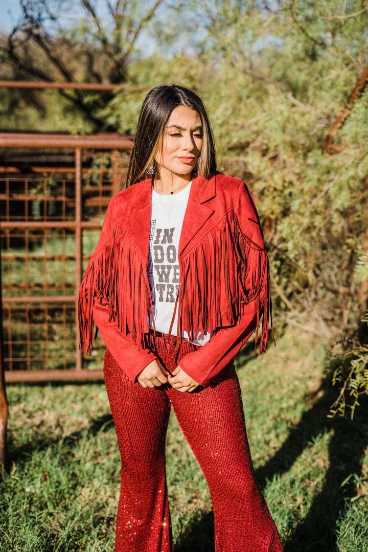 Double Down Fringe Jacket - Ladies Clothing | Middle West Apparel