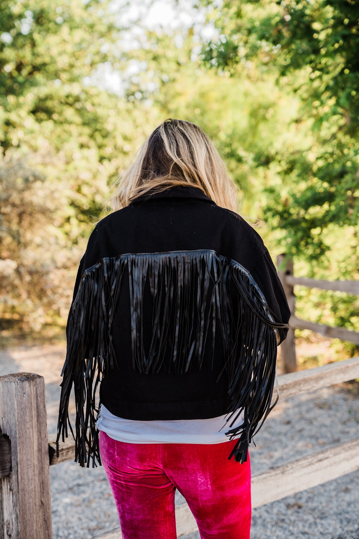 Good Charms Fringe Denim Jacket - Middle West Apparel