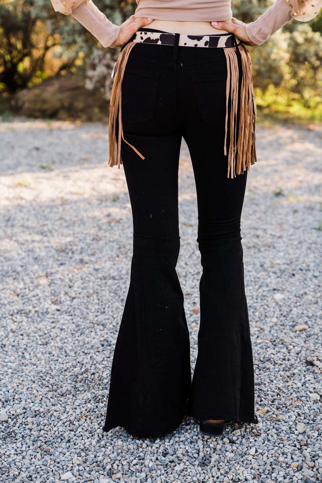 Cowgirl Moments Fringe Flare Pants - Middle West Apparel