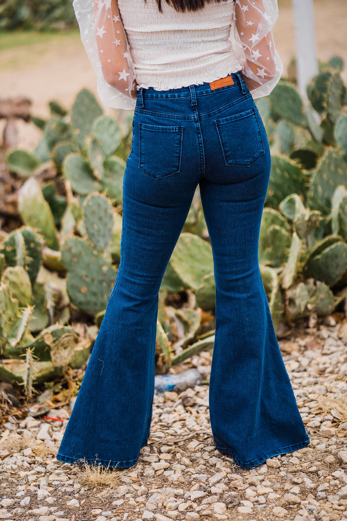 Double Dare Two Tone Flared Jeans - Middle West Apparel
