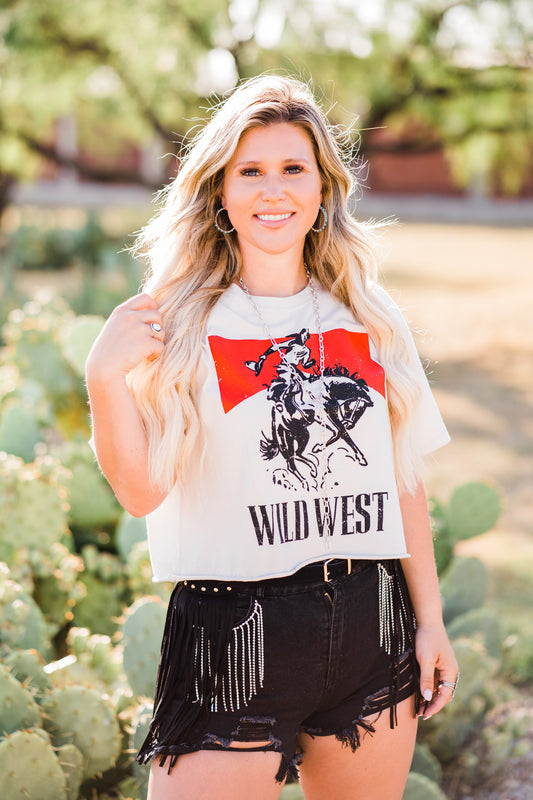 Bucking Wild West T-shirt - Fashion Clothing | Middle West Apparel
