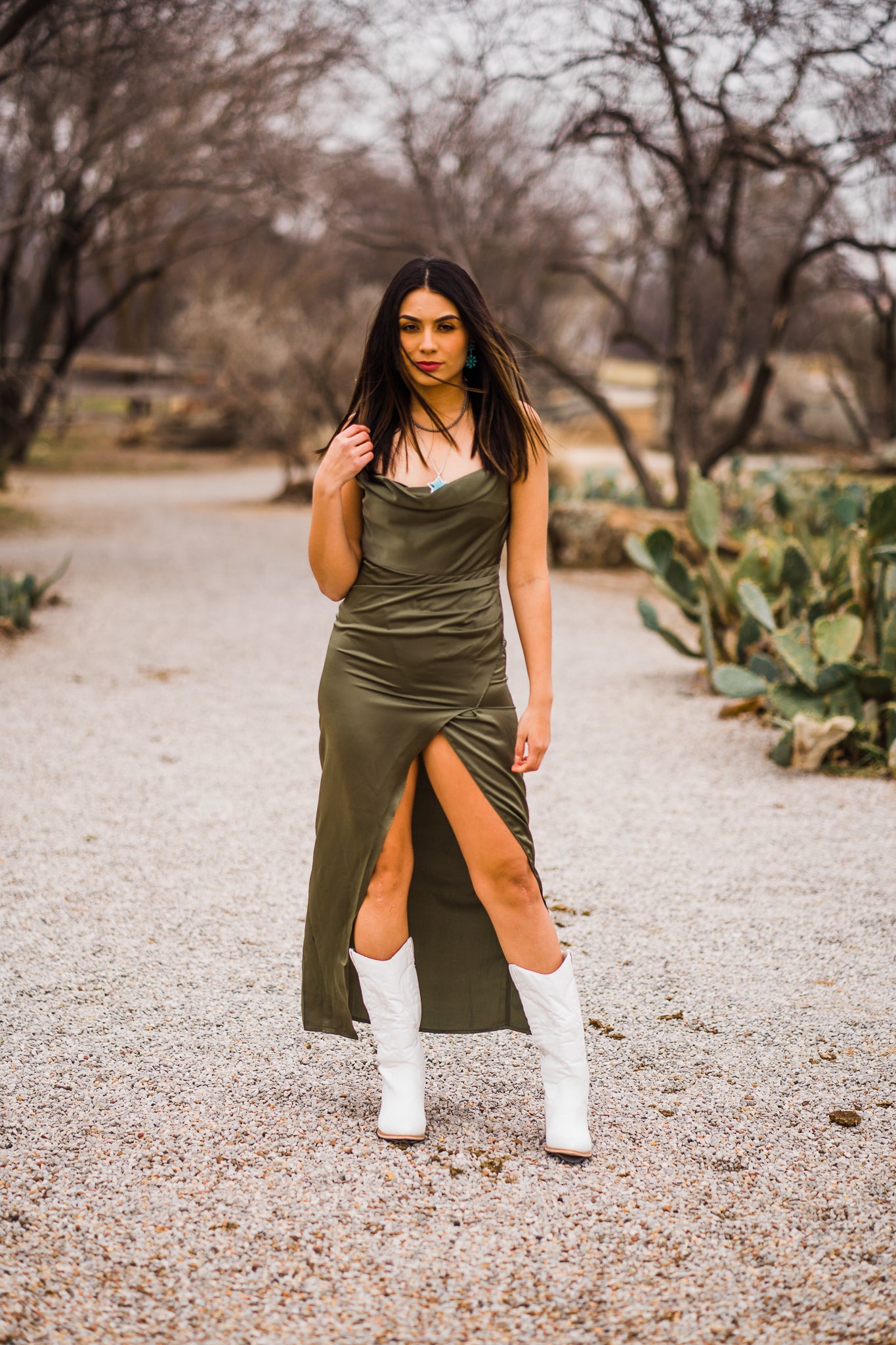 My Date Is Due Satin Dress - Middle West Apparel