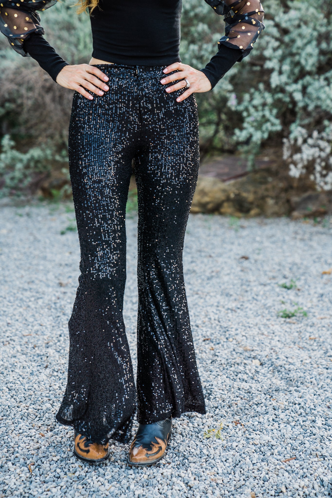 Close Up Galaxy Flared Pants For Sale Online | Middle West Apparel