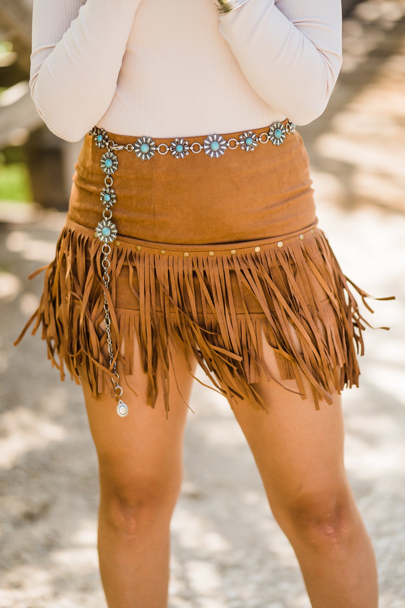 Happy Whispers Fringe Mini Skirt - Middle West Apparel