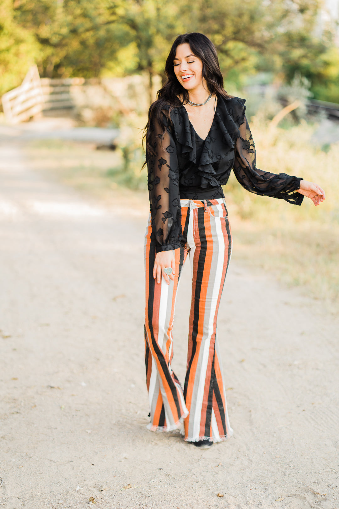 Watch Me Rise Striped Pants - Middle West Apparel