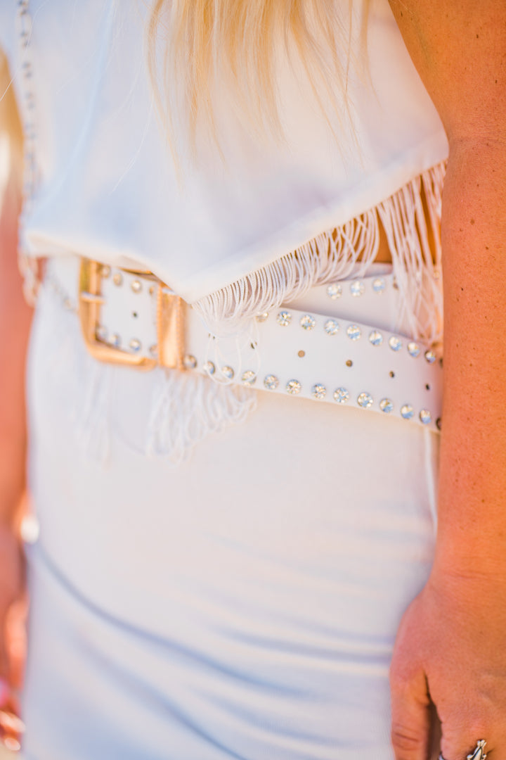 Queen Of Bling Trim Belt - Middle West Apparel