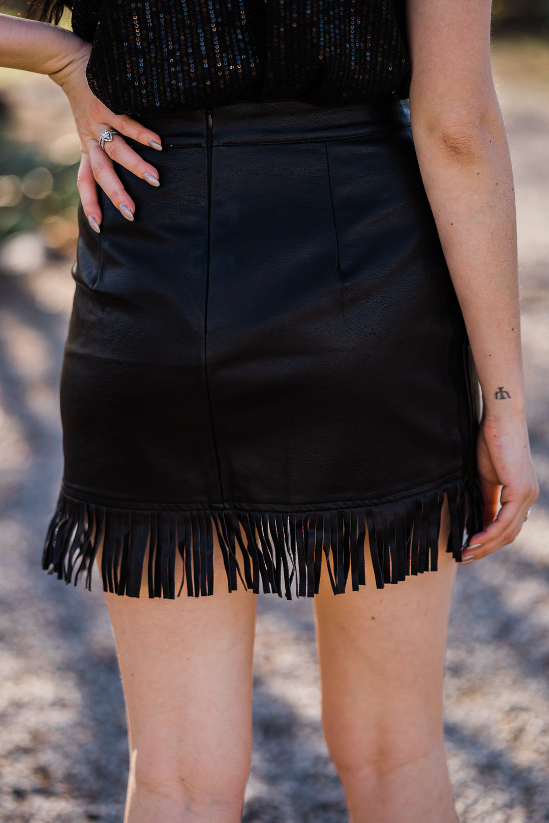 Not So Average Leather Fringe Skirt - Middle West Apparel