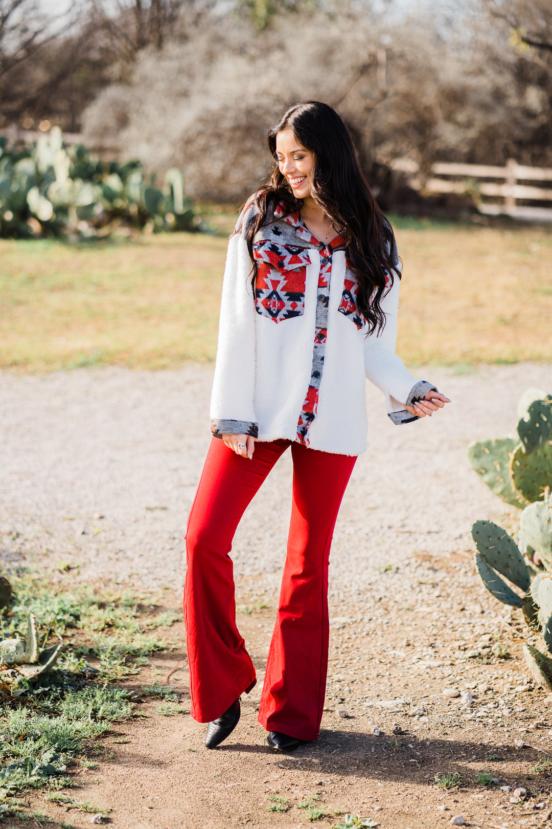 Season Ticket Red Bell Bottoms - Middle West Apparel