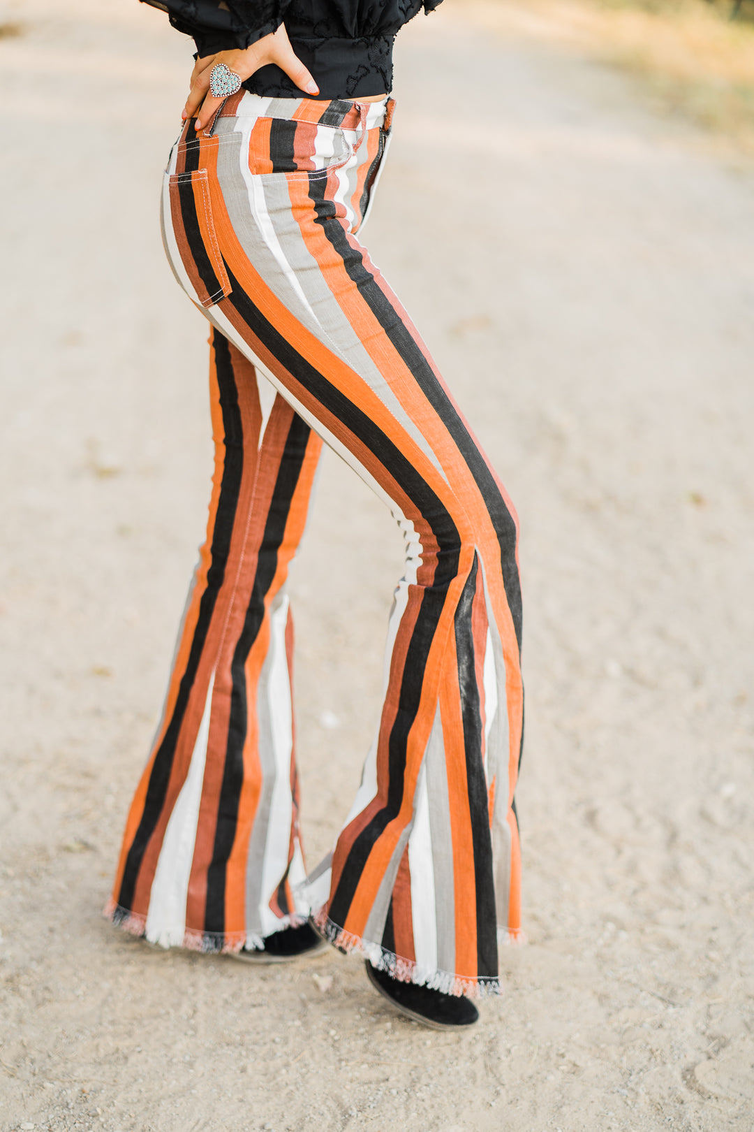 Watch Me Rise Striped Pants - Middle West Apparel