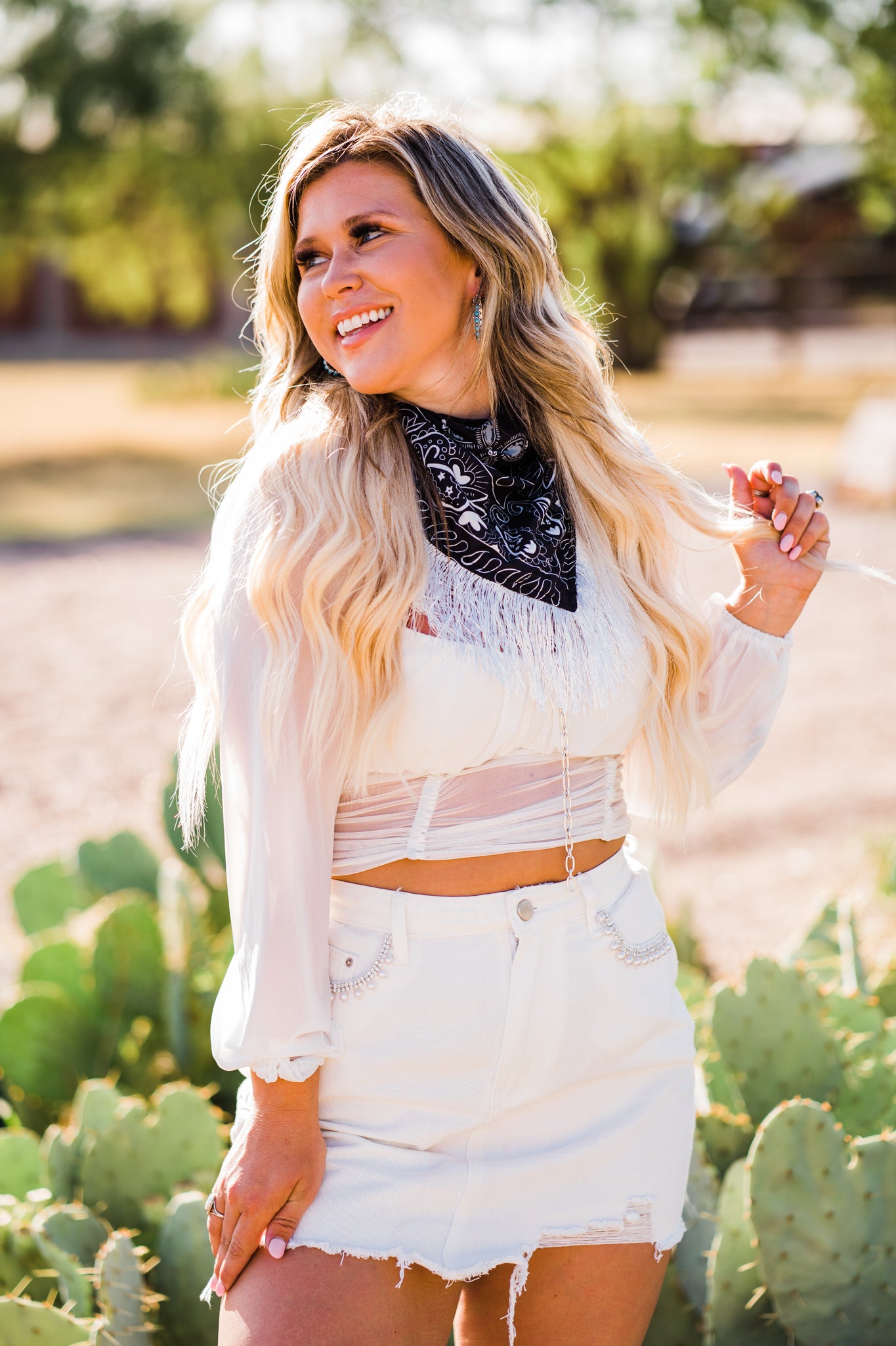 Flex Game Rhinestone Mini Skirt - Middle West Apparel