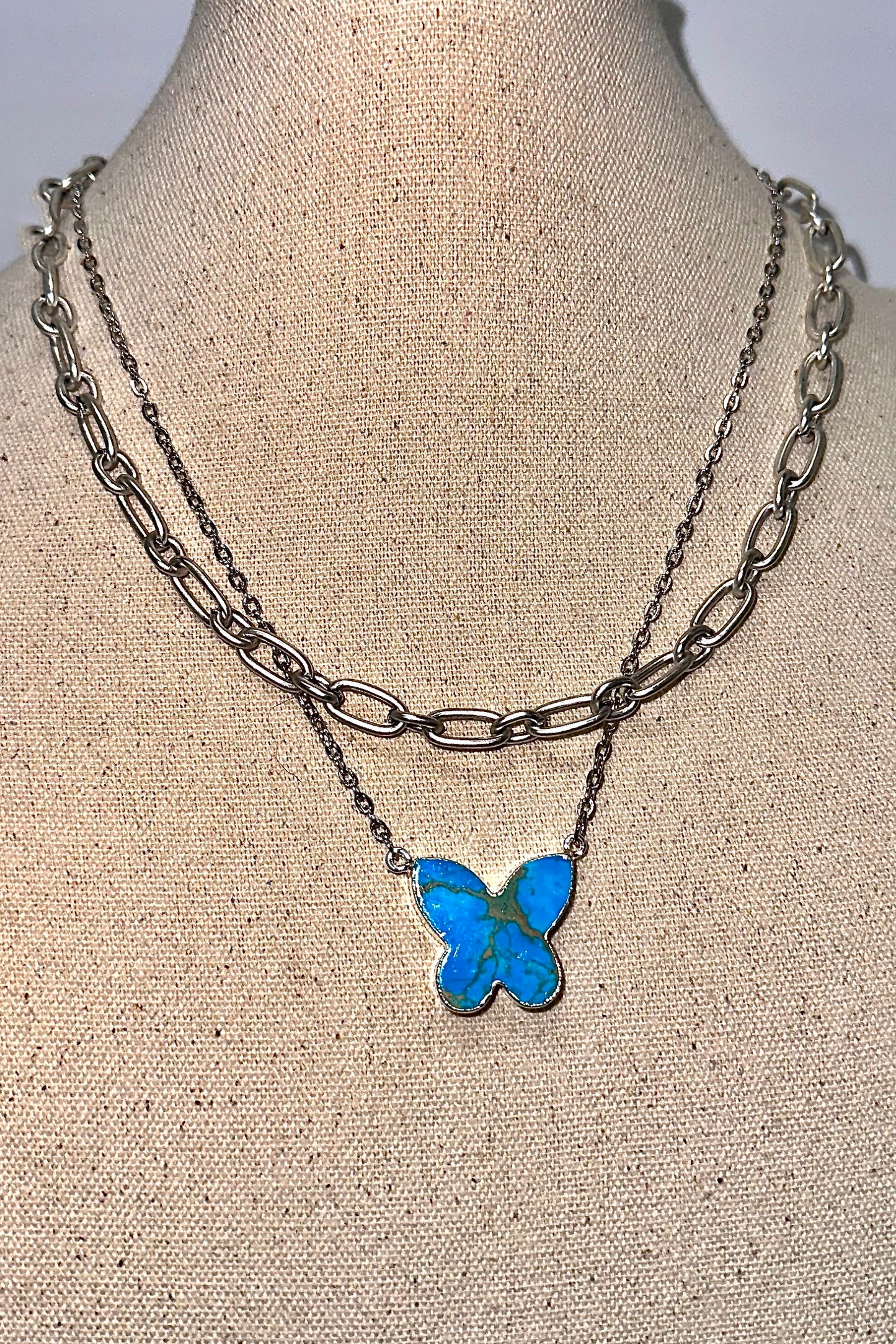 Butterfly Chain Necklace - Middle West Apparel