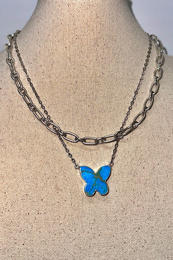 Butterfly Chain Necklace - Middle West Apparel