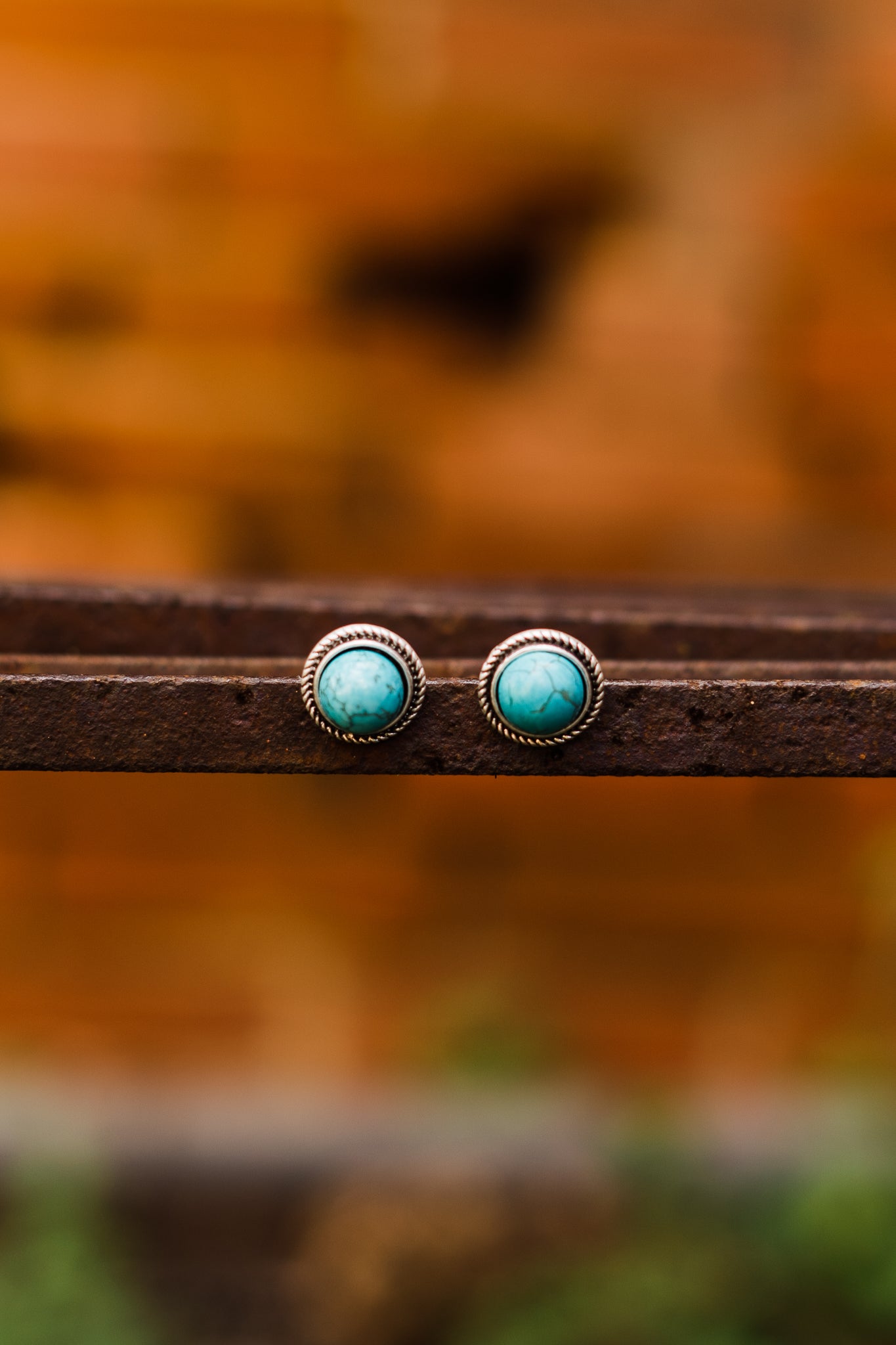 Boho Class Turquoise Post Earrings - Middle West Apparel