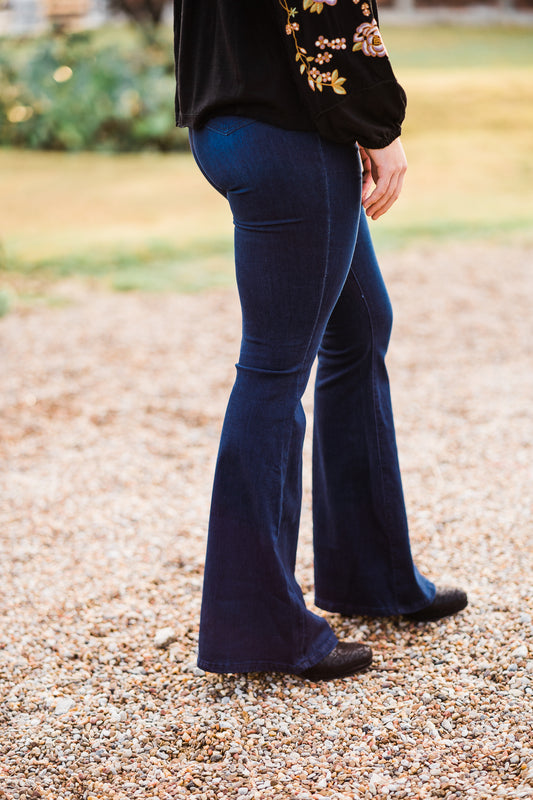 Sugar Free Denim Flare Jeans - Fashion Clothing | Middle West Apparel