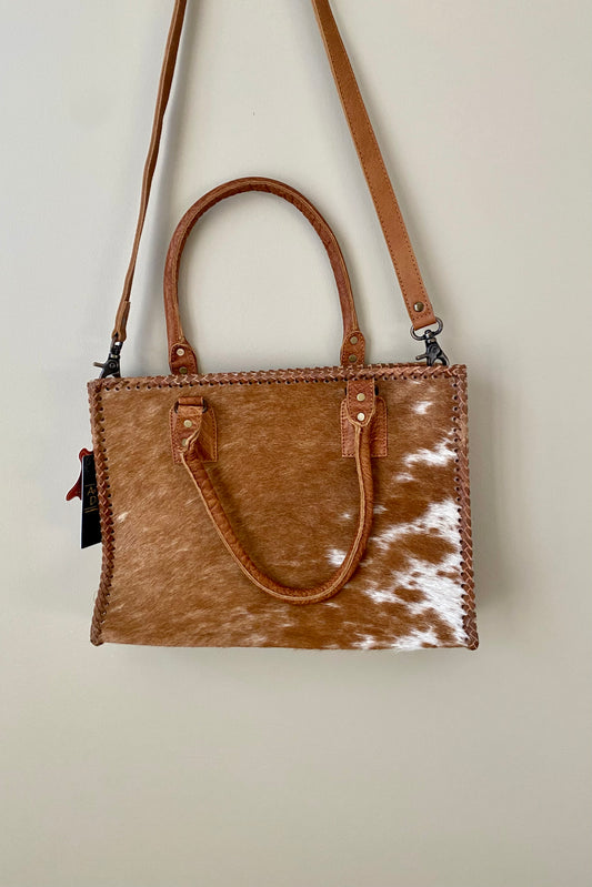 Sentimental Ways Cowhide Tote Bag - Middle West Apparel