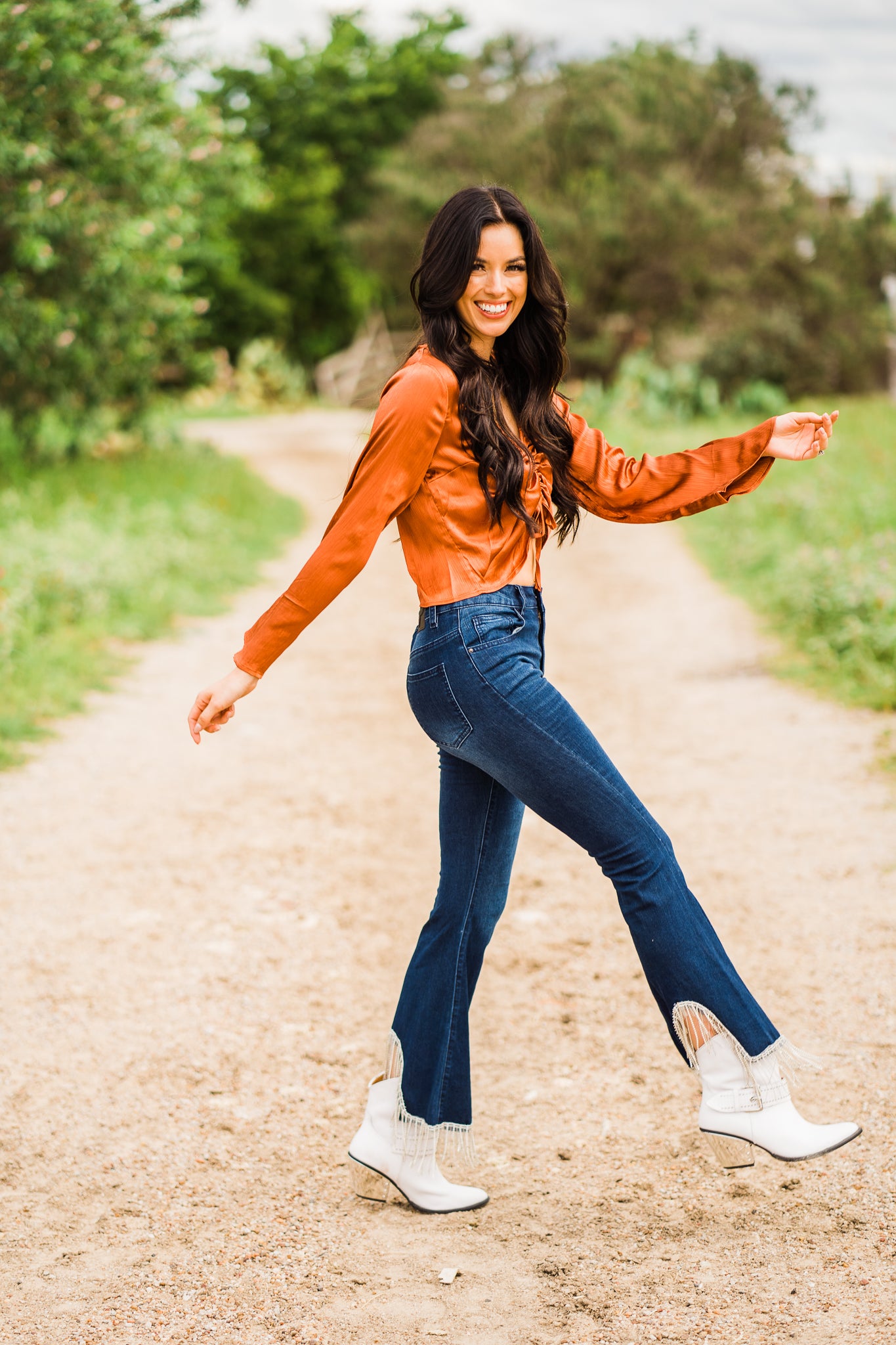 Rhinestone Rodeo Flares - Middle West Apparel